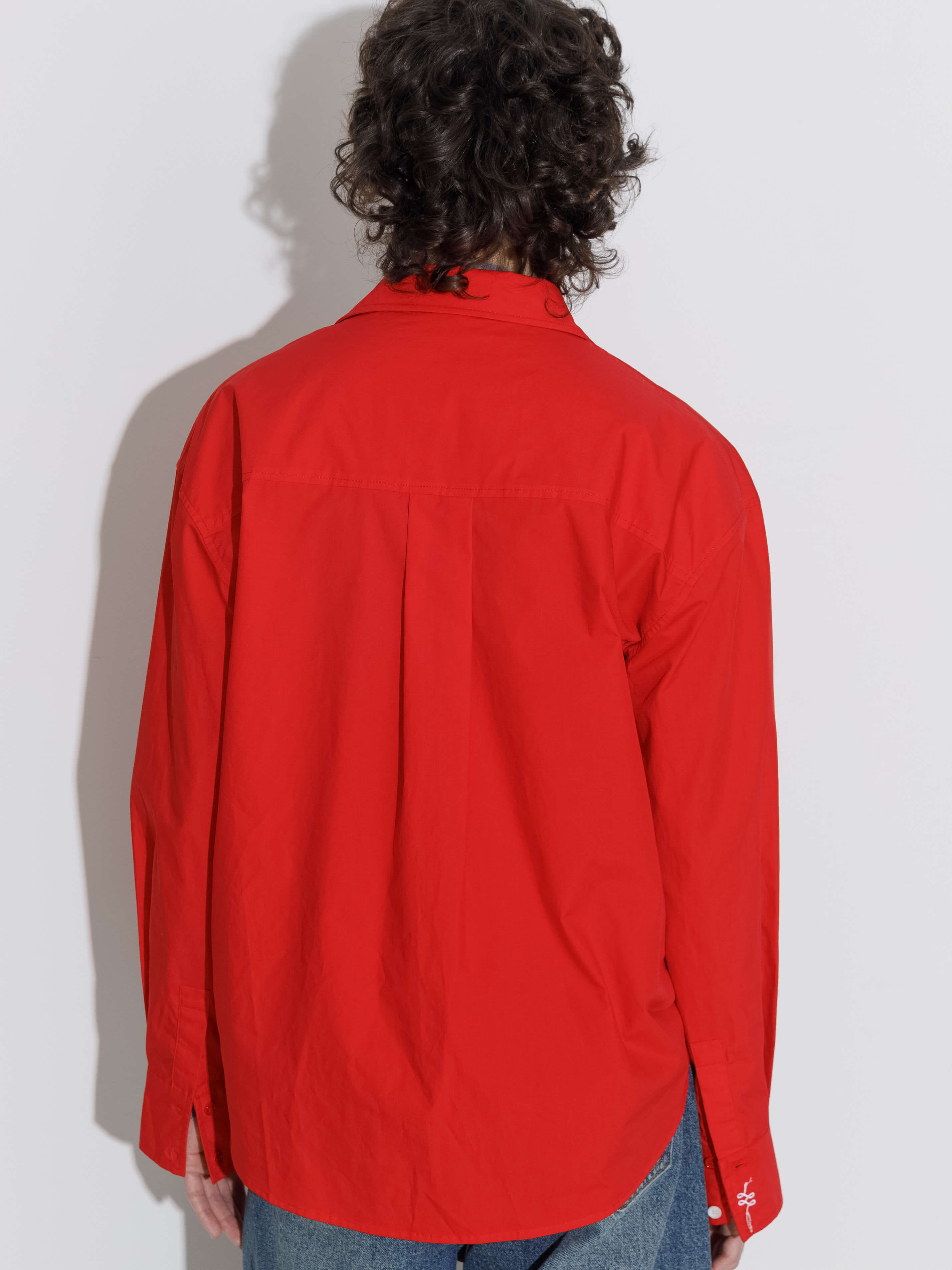 100% Cotton Embroidered Oversized Shirt-5