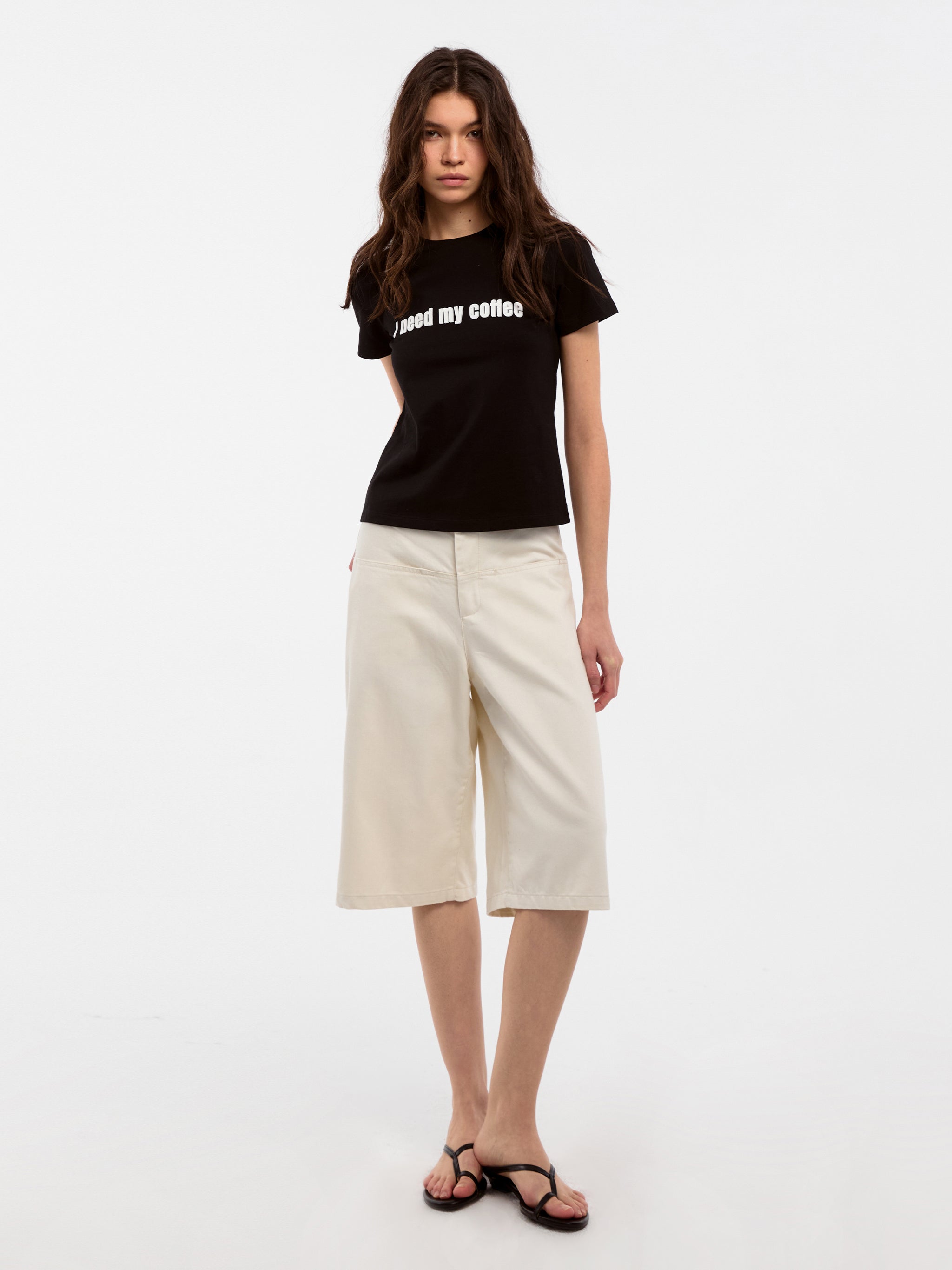 CUBIC Classic Straight Leg Casual Mid-Length Pants-4