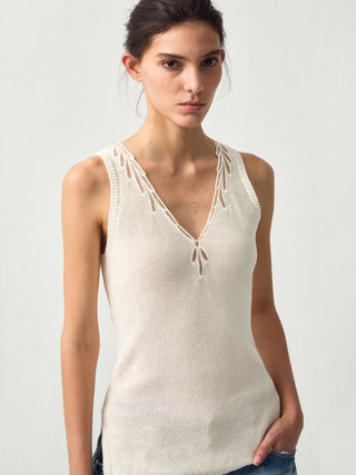 CUBIC Paperfeel V-Neck Tank Top