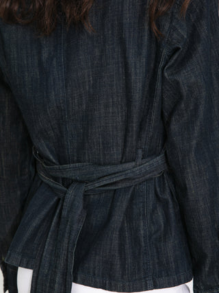 100% Cotton Vintage Denim Slim-Fit Waist-Defined Shirt