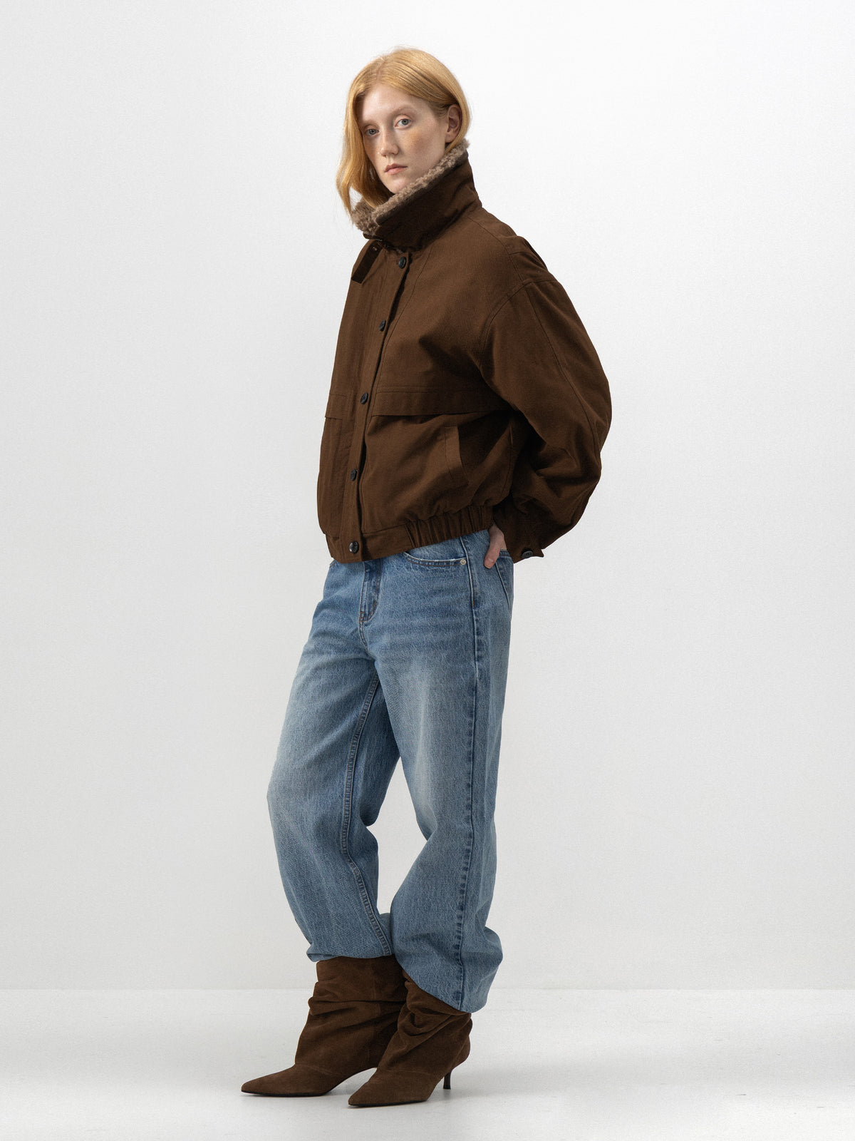 CUBIC Detachable Faux-Fur Collar Down Jacket-4