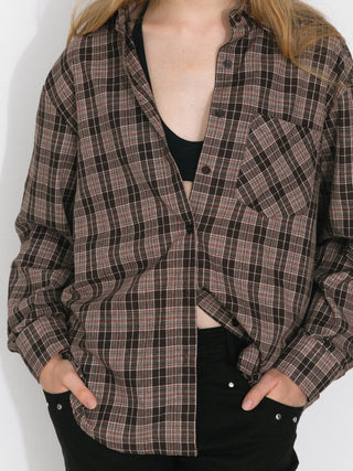 Casual Loose-Fit Plaid Shirt