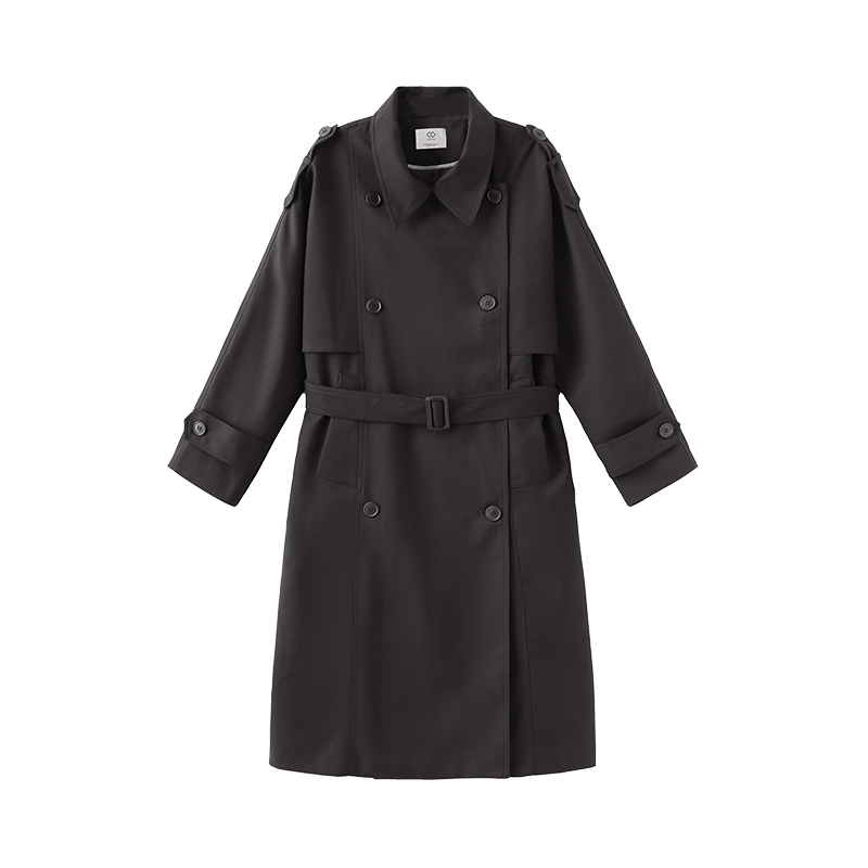 Double Breasted Trench Coat with Belt-12