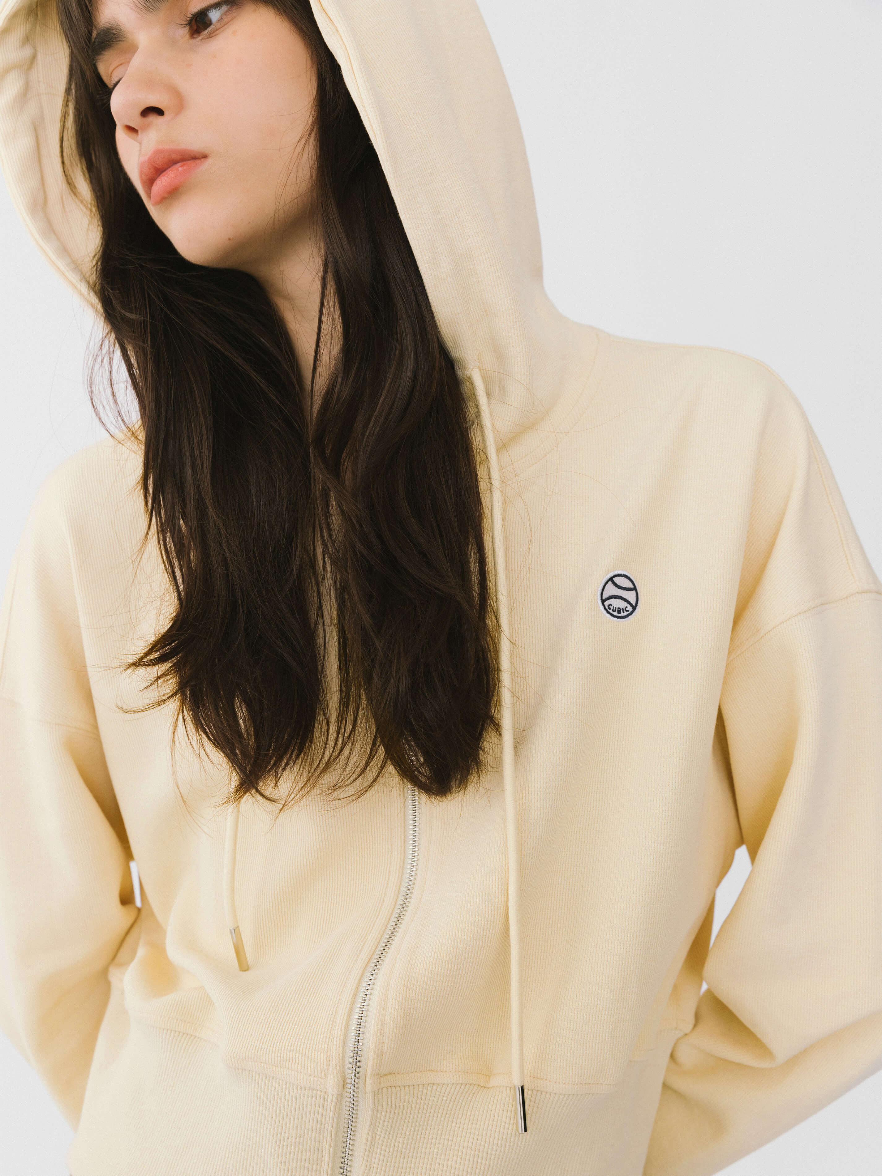 V-Neck Zip Up Hoodie-14