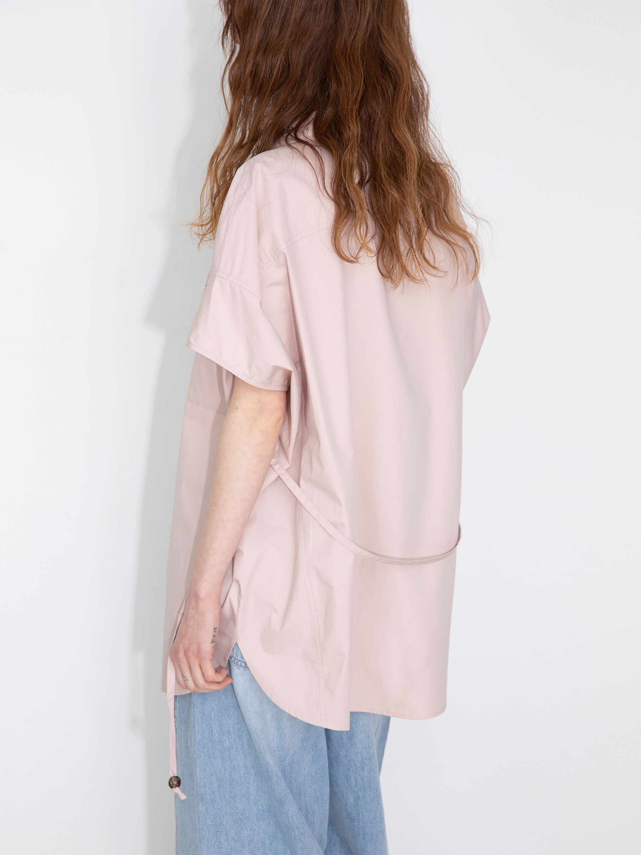 Beaded Placket Utility Short-Sleeve Shirt-5