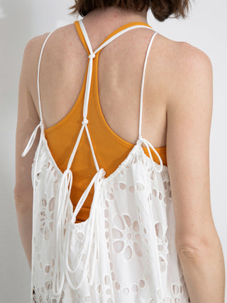 Heavily Embroidered Eyelet Floral Cami Dress