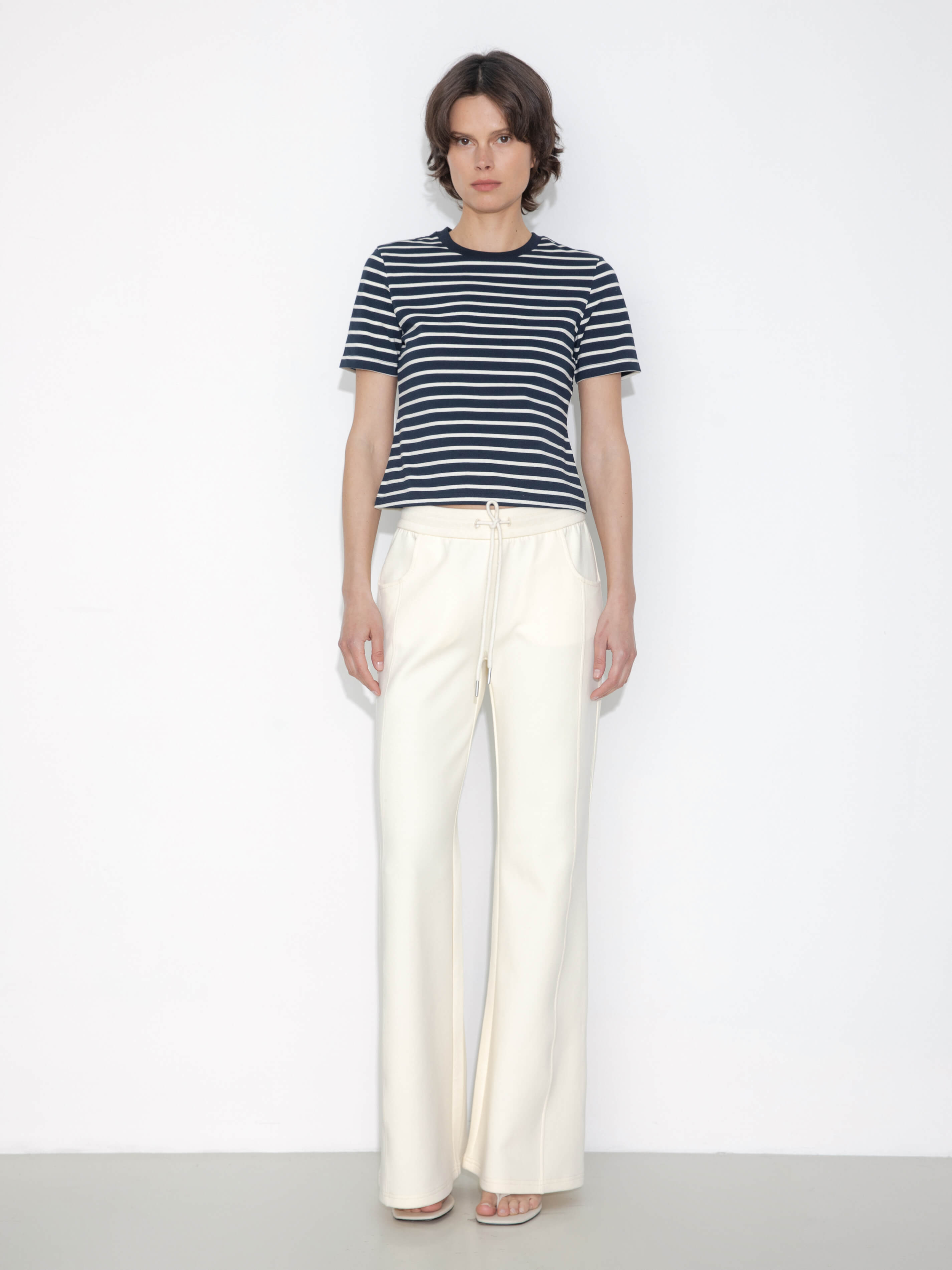 C by CUBIC Striped Basic Cotton T-Shirt-6
