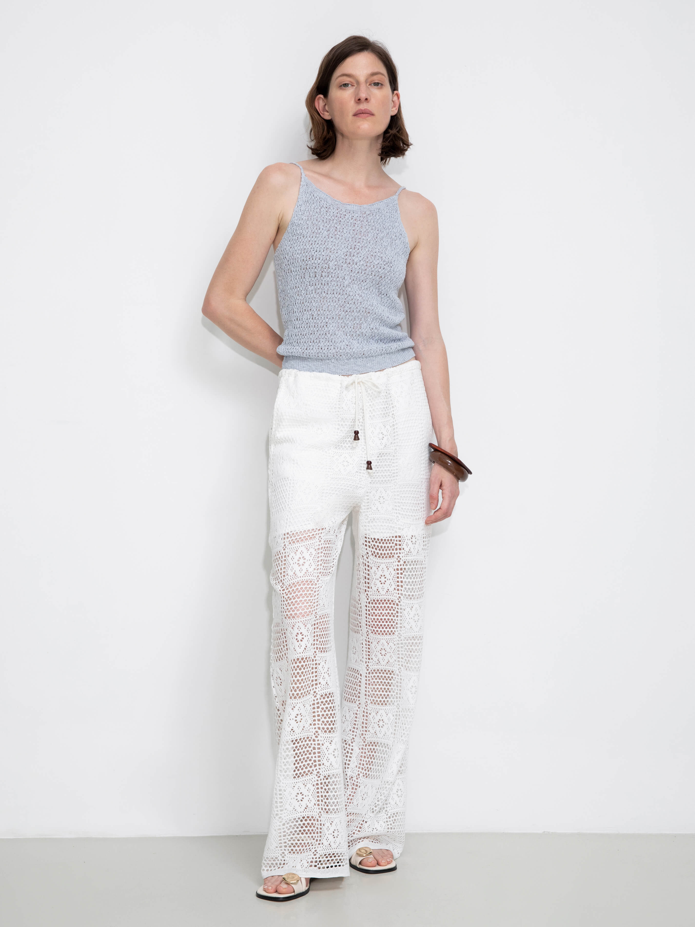 Crochet Knit Hollow-Out Trousers-5