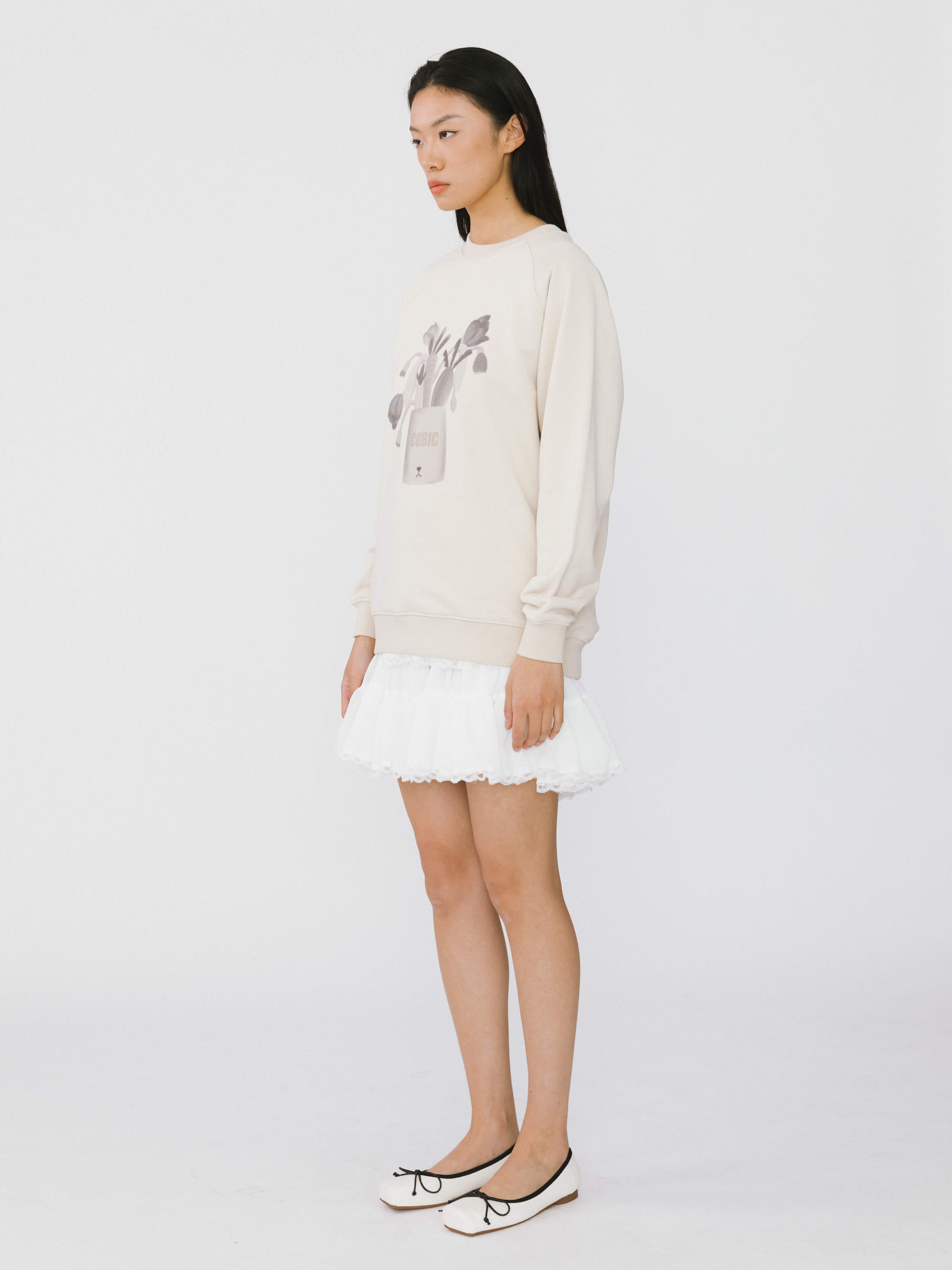 Round Neck Printed Sweatshirt-5