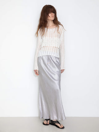 100% Heavyweight Acetate Bias Cut Skirt