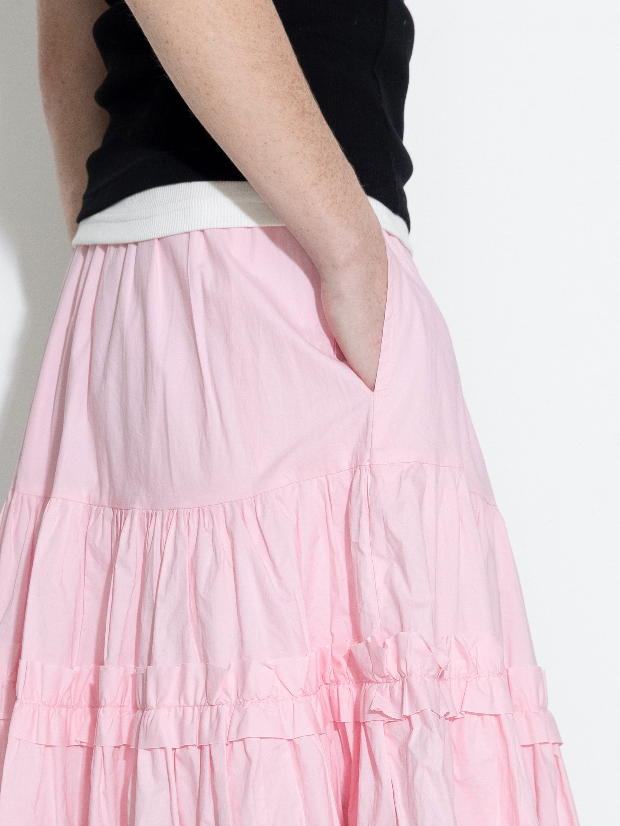 Pure Cotton Ruffle Cake Skirt-11