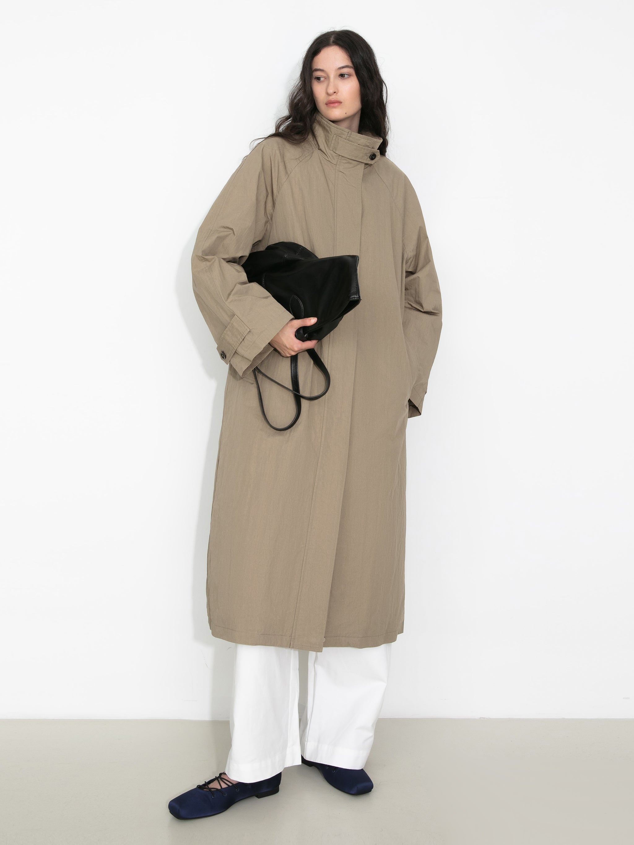 Oversized Funnel-Neck Down Coat-5