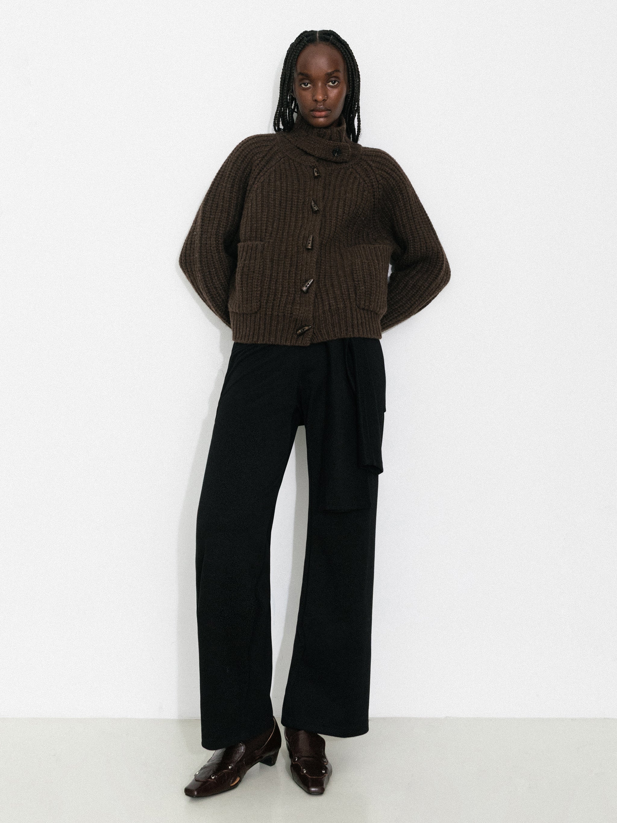 Casual Drawstring Waist Straight Pants-5