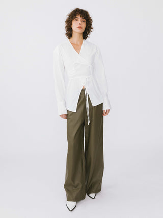 V-Neck Criss-Crossed Layered Blouse