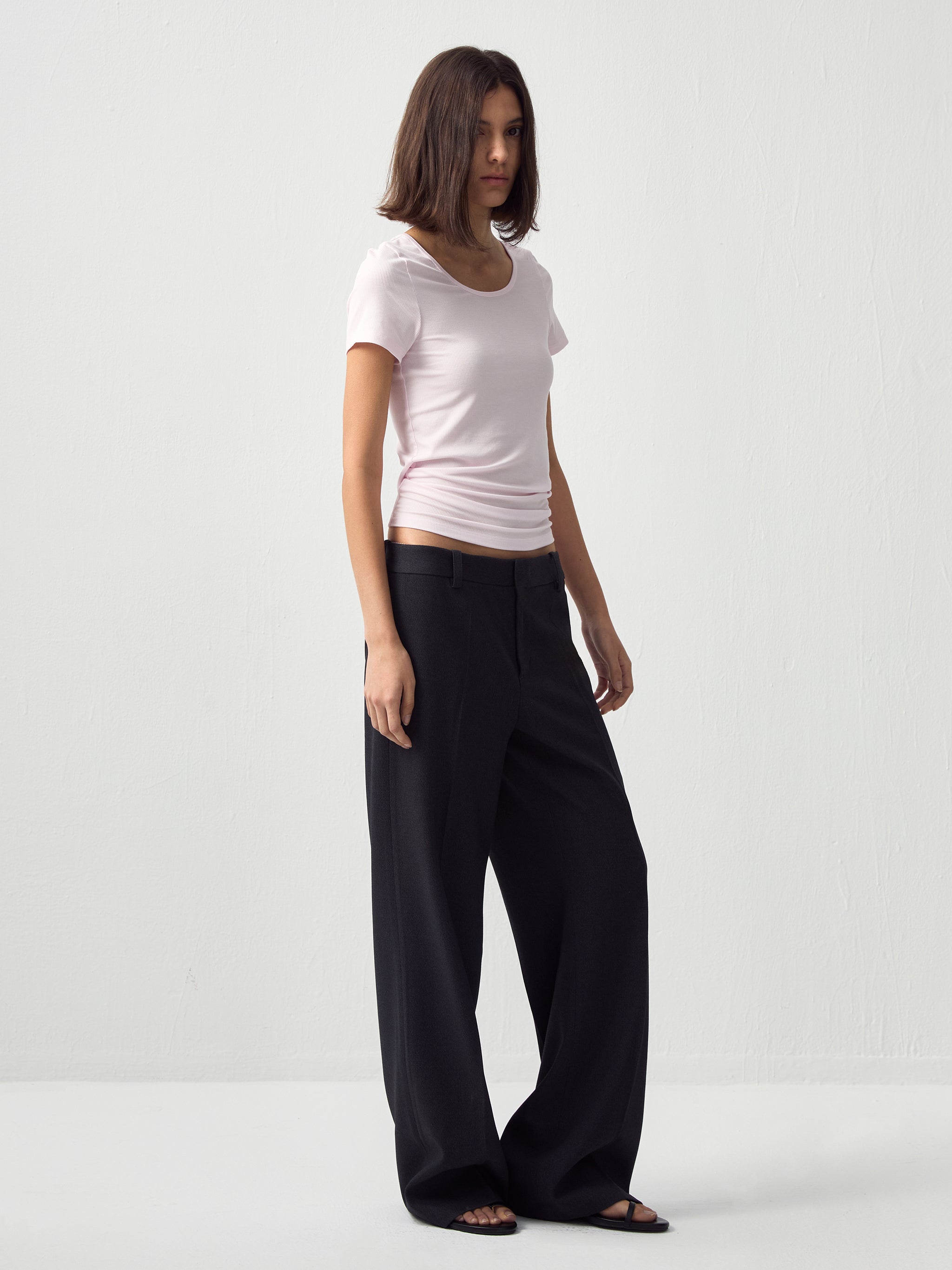 CUBIC Straight Leg Casual Suit Trousers-5