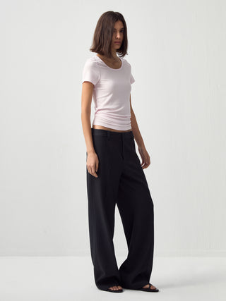 CUBIC Straight Leg Casual Suit Trousers