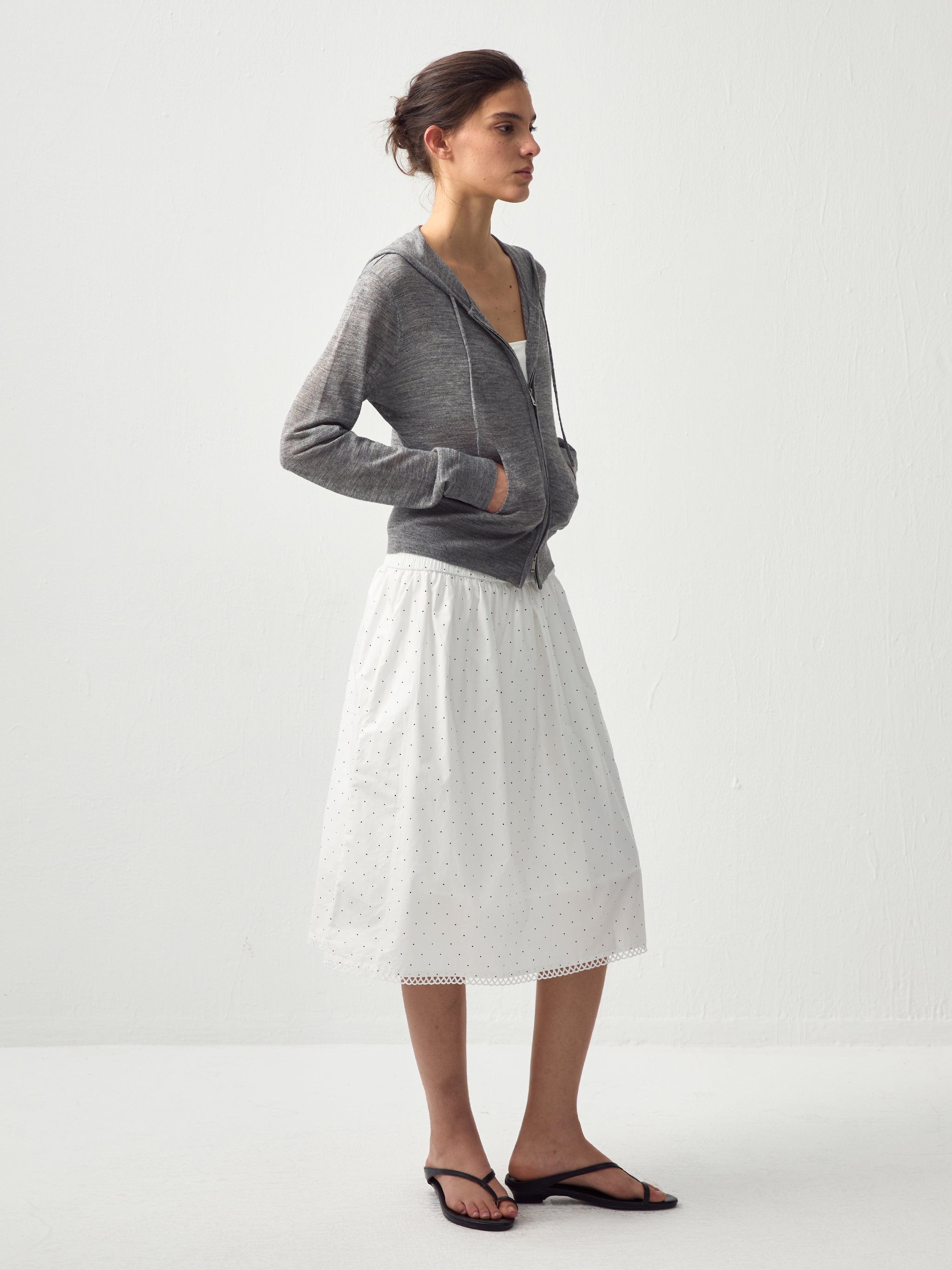 CUBIC Chic Polka Dot Lace Trim Skirt(Pre order: 7 days)-5