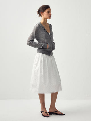 CUBIC Chic Polka Dot Lace Trim Skirt(Pre order: 7 days)