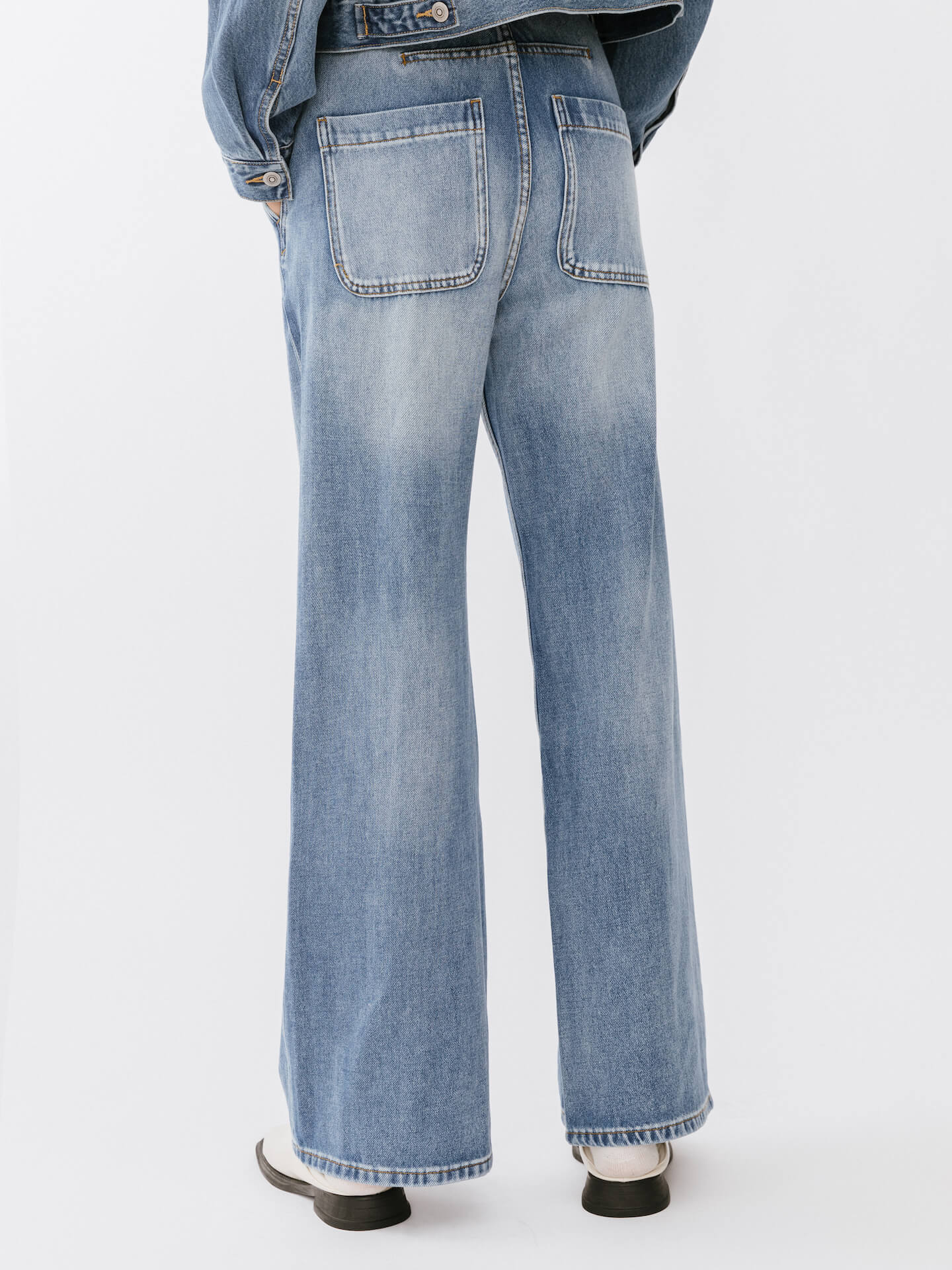 High Waisted Washed Out Boyfriend Jeans-5