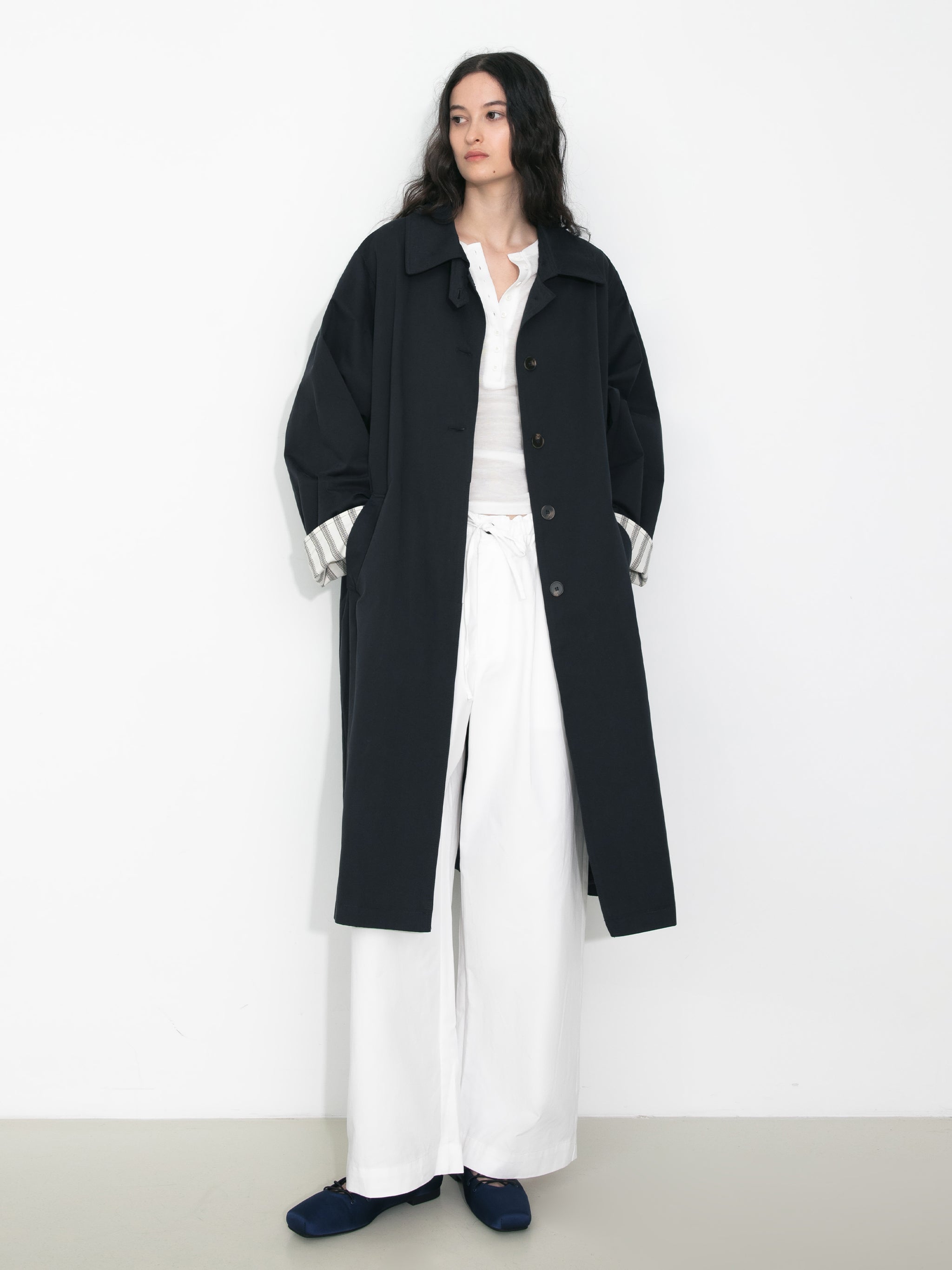 Macintosh Trench Coat with Striped Lining-5