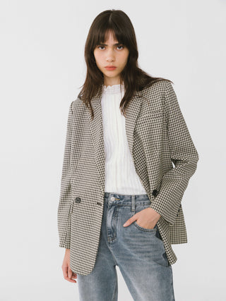Stand Up Collar Ruffled Blouse