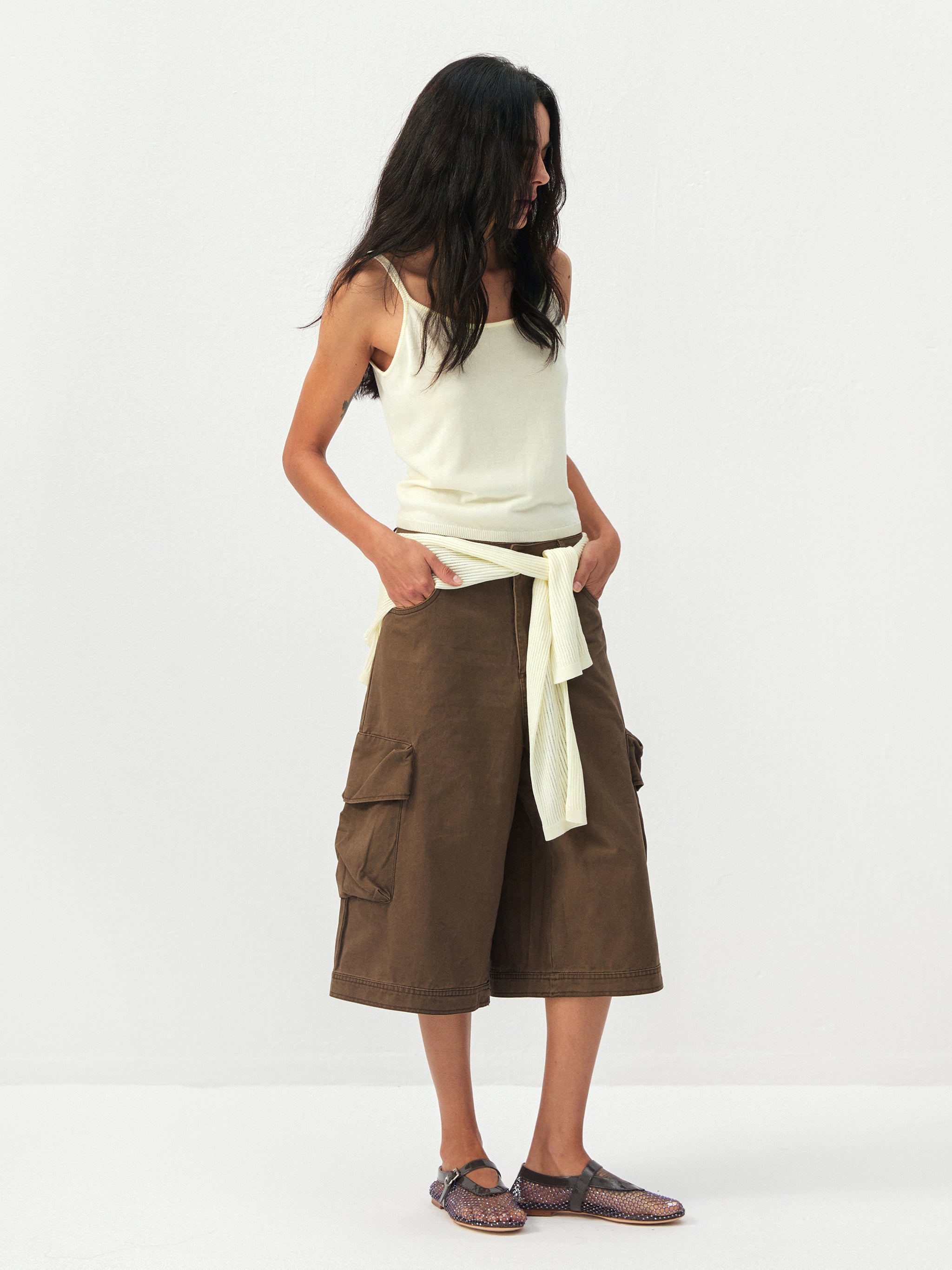 CUBIC Sheer Ribbed Knit Two-Piece Set-5