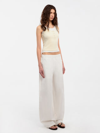 CUBIC Ruffled Waistband Two-Way Casual Pants