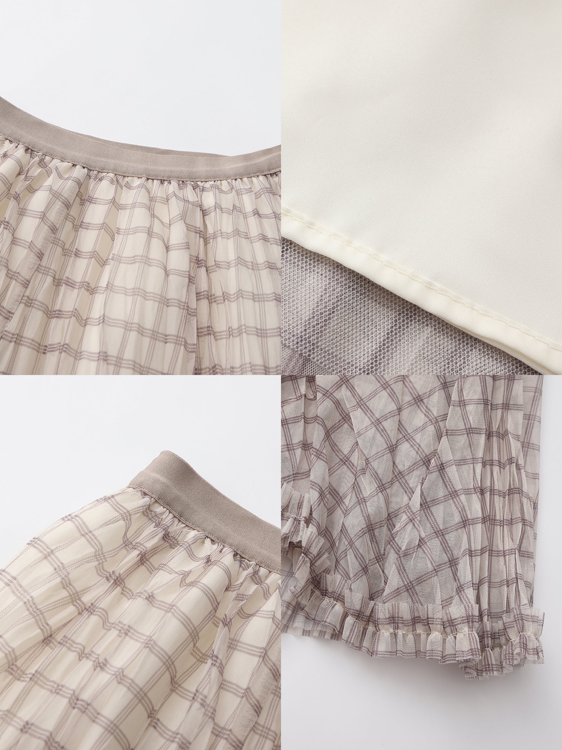 CUBIC Flowy Asymmetric Mesh Maxi Skirt-7