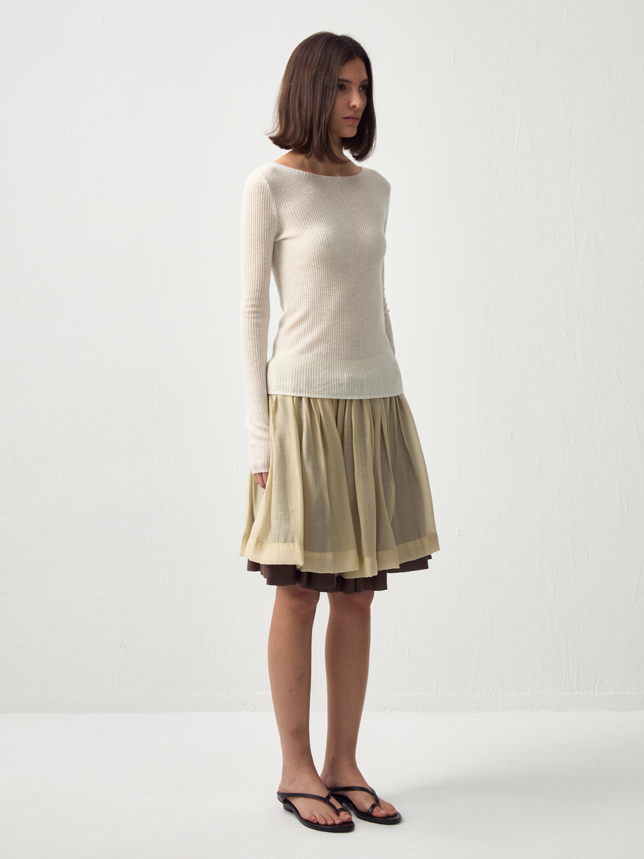 CUBIC Chic Lyocell Tiered Flare Skirt-2