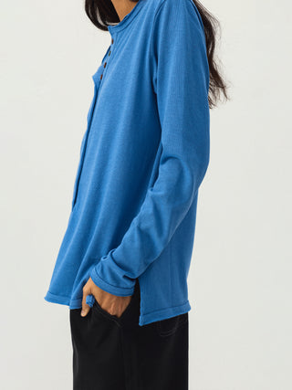 CUBIC Button Front Henley Long Sleeve Top