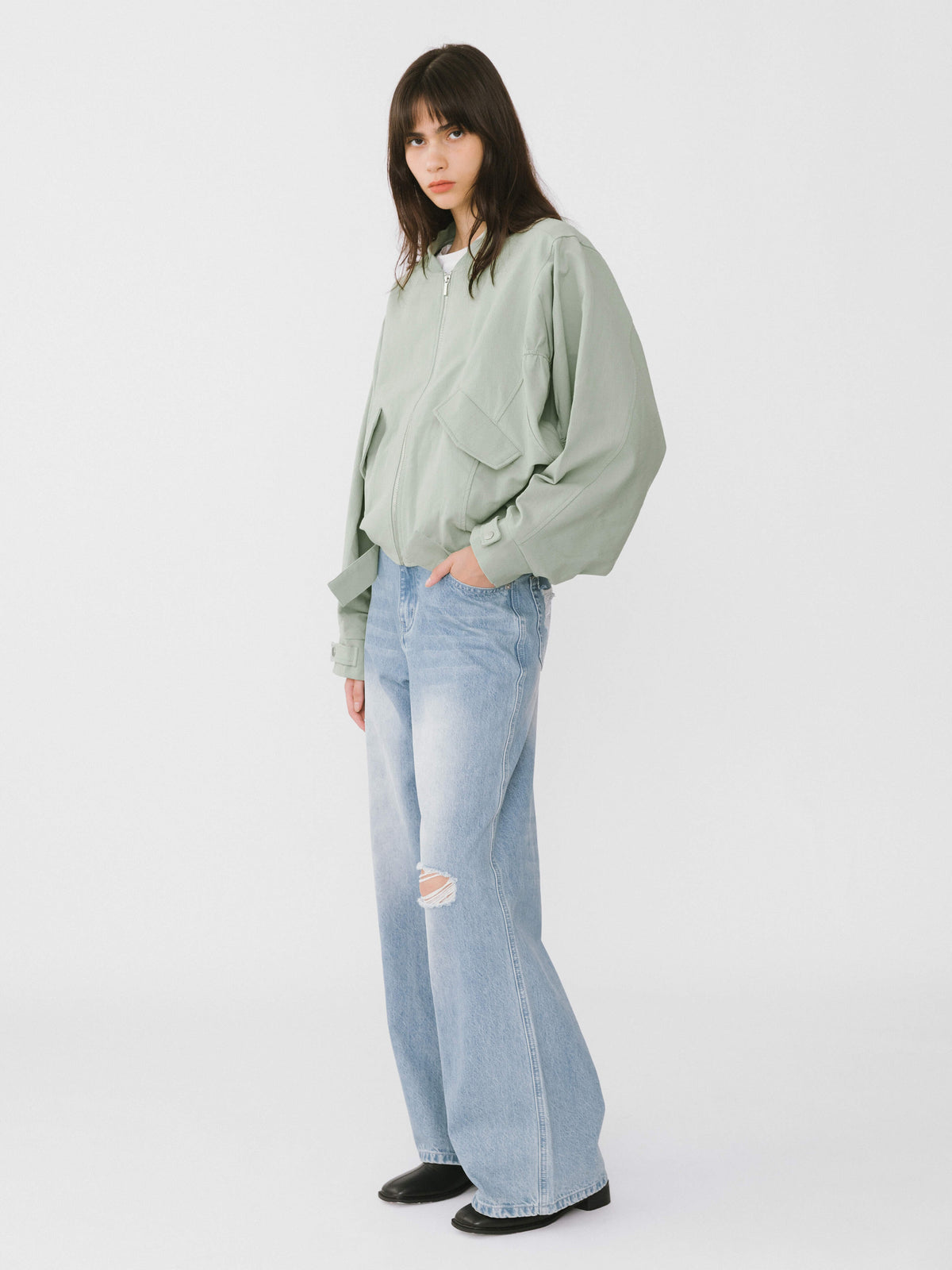 Mint Bomber Jacket-6