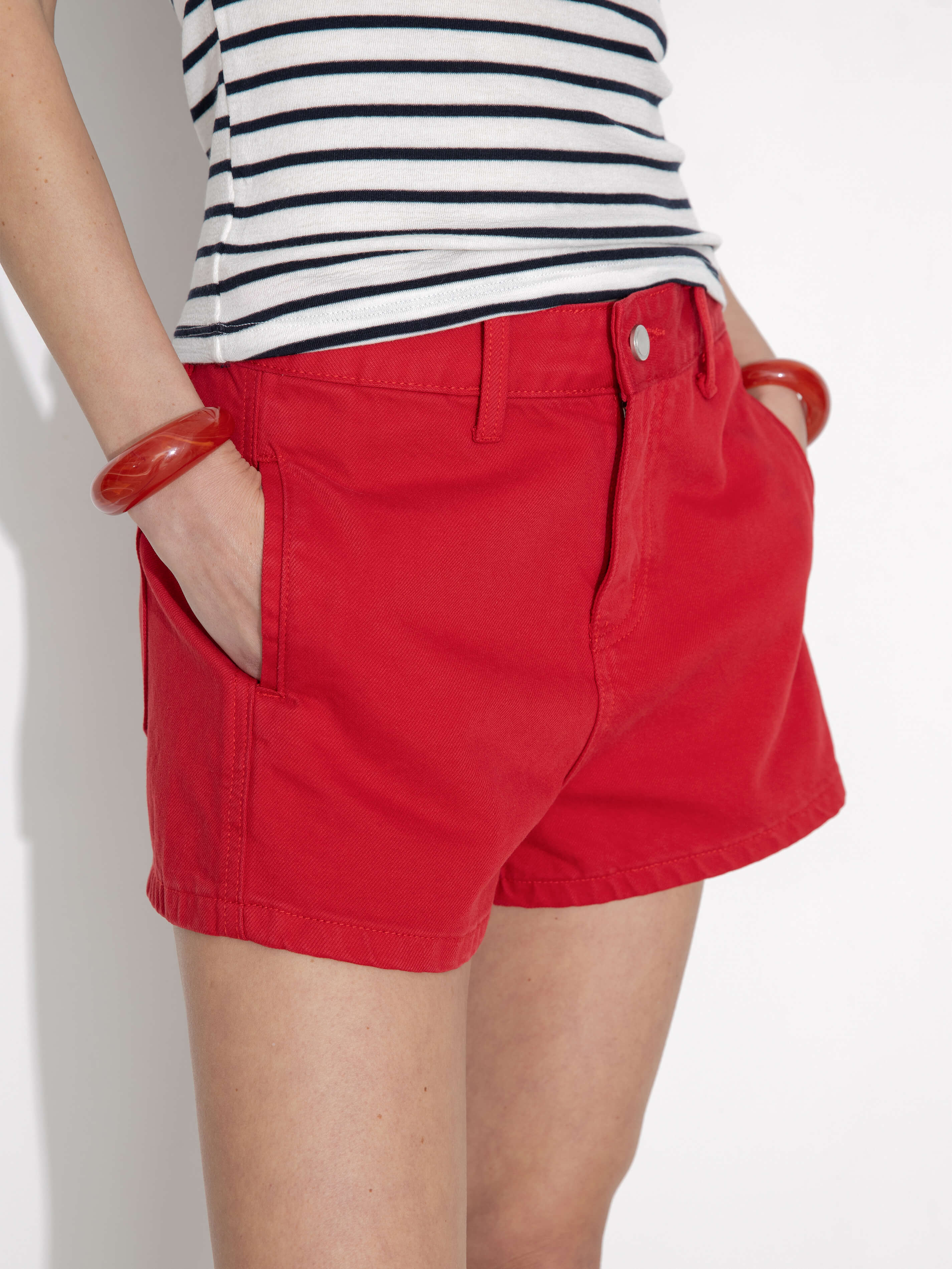 High-Waisted Ultra-Short Casual Shorts-4