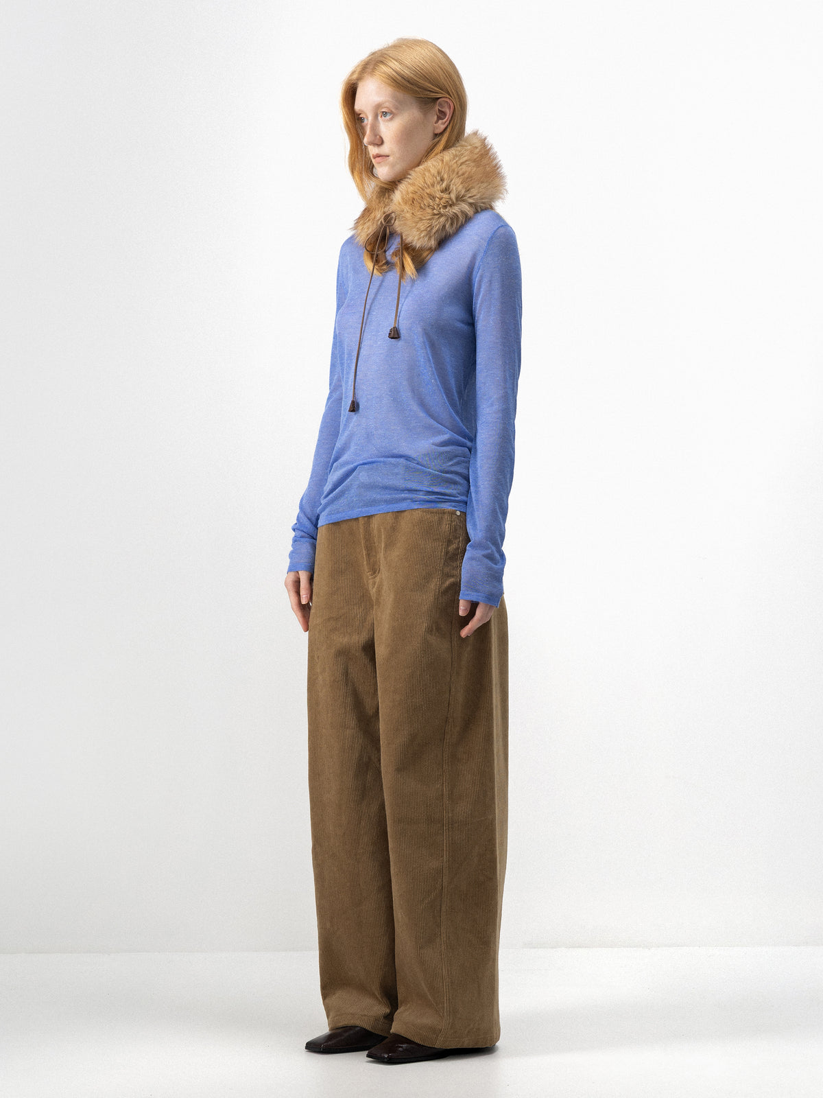 CUBIC Relaxed Wide-Leg Corduroy Trousers-5