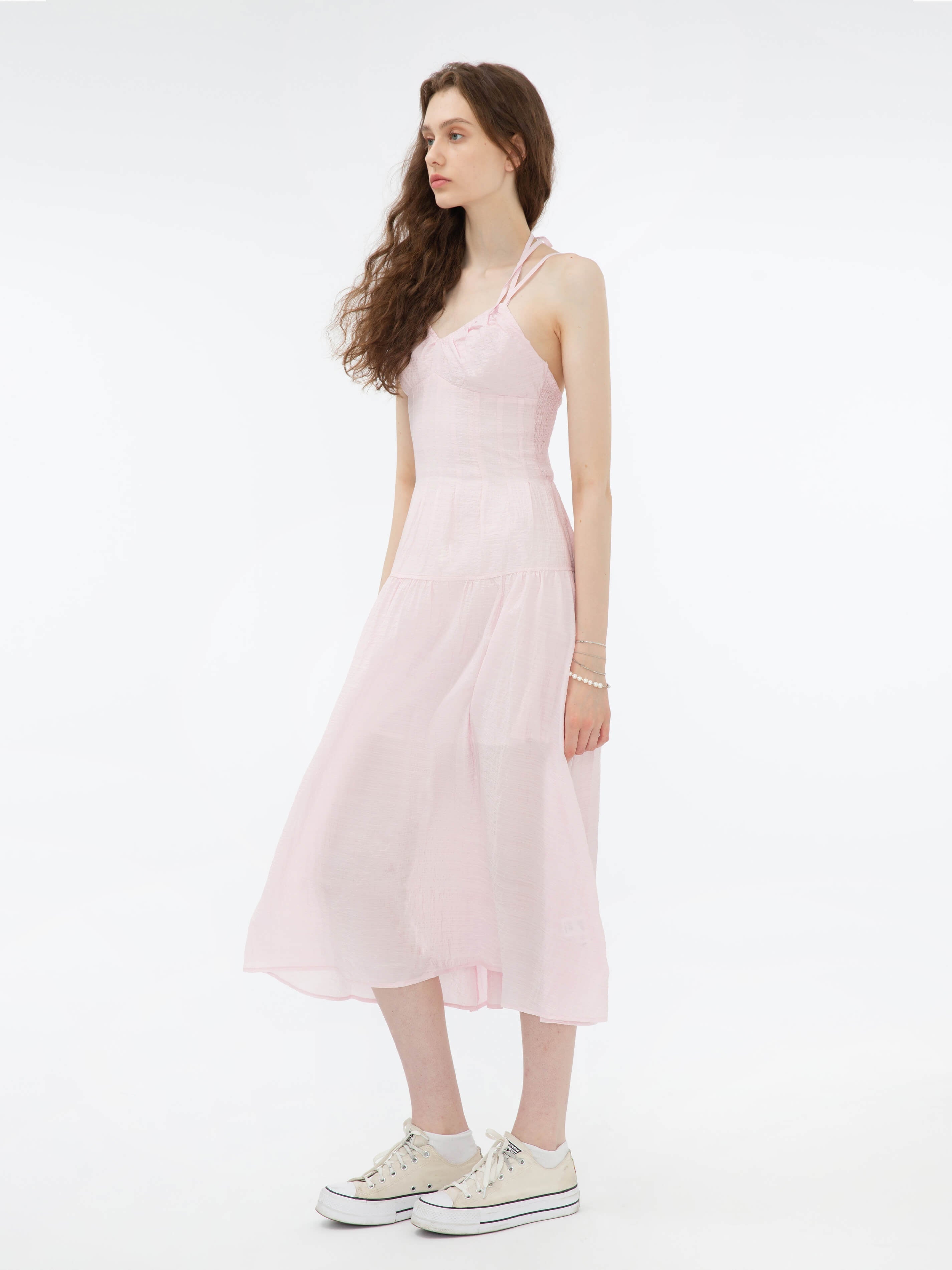 Sweetheart Sheer Midi Dress-3