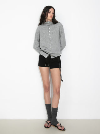 Relaxed Knit Cardigan Jacket in Cotton-Wool