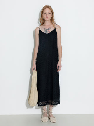 Lace Hollow Out A-Line Sling Dress