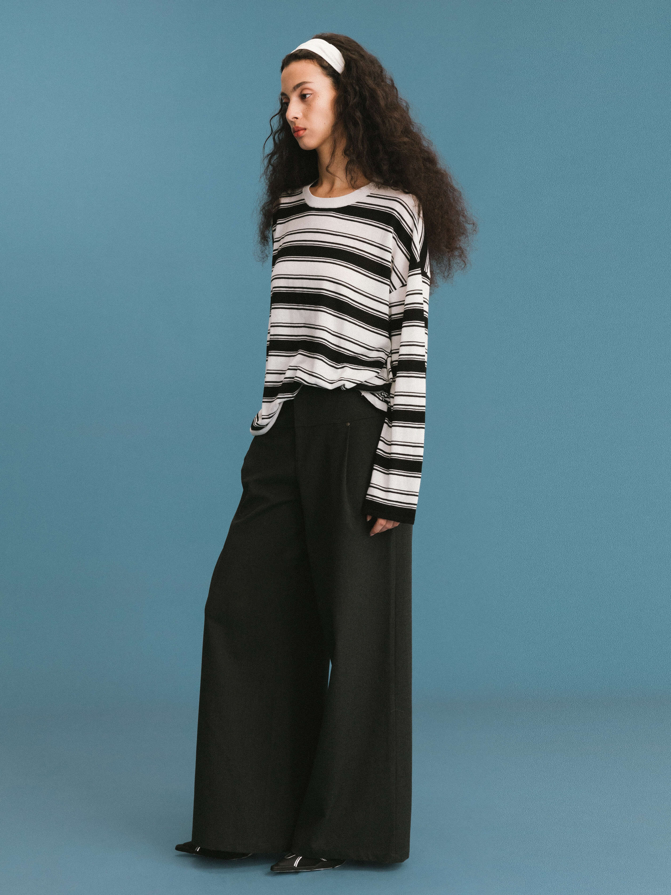ONE BY CUBIC Stripped Knitwear Jumper with Wool Blend-6