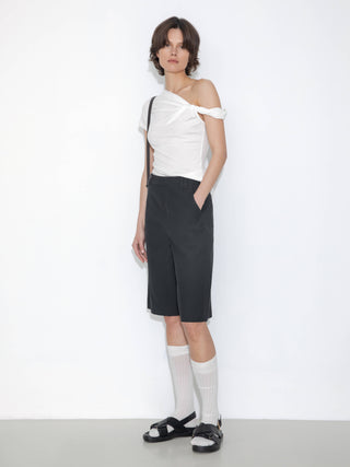 Slim-Fit One-Shoulder T-Shirt
