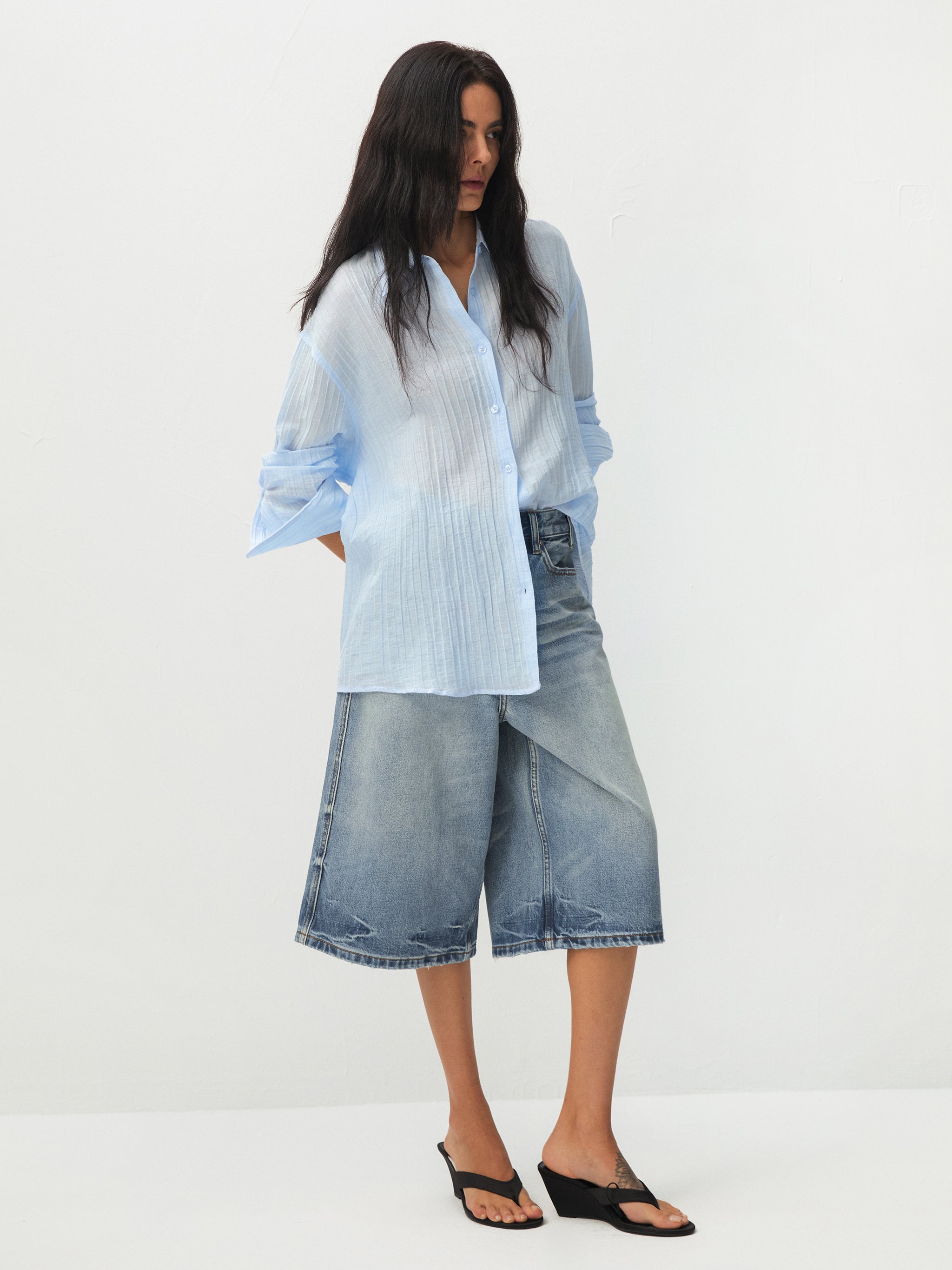CUBIC Ramie Lightweight Long-Sleeved Shirt-5