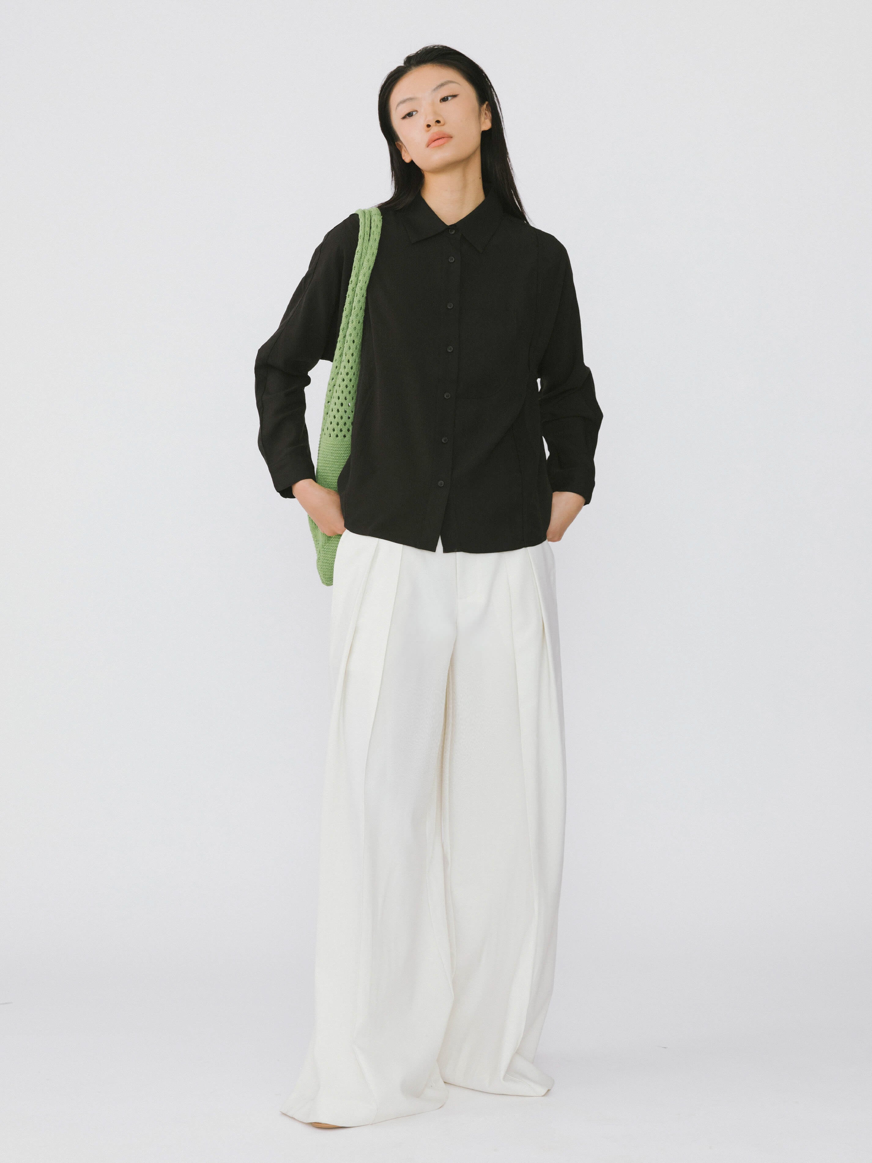 Asymmetric Panelled Shirt-5