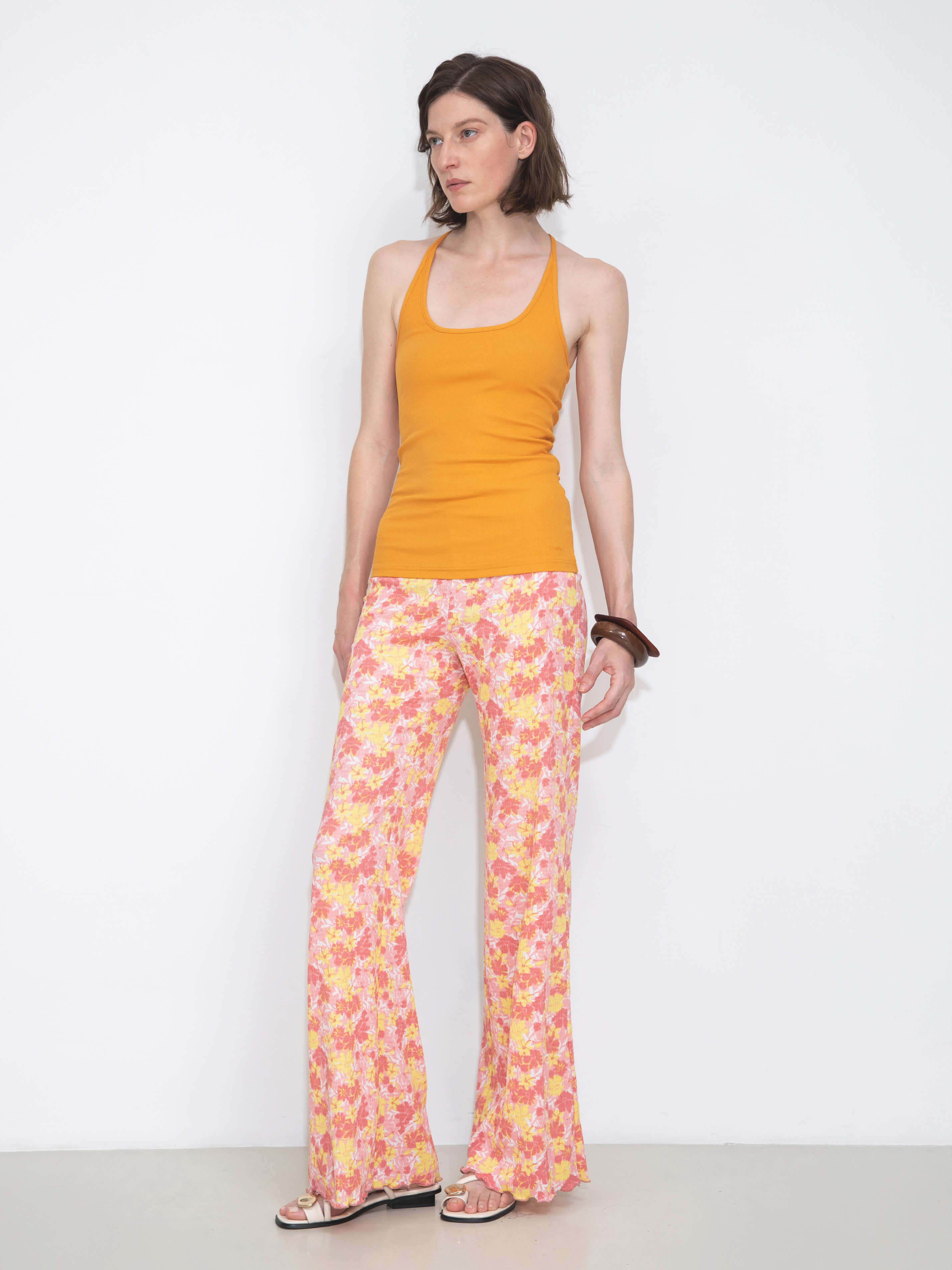 Women Wide Leg Floral Printed Pants-5
