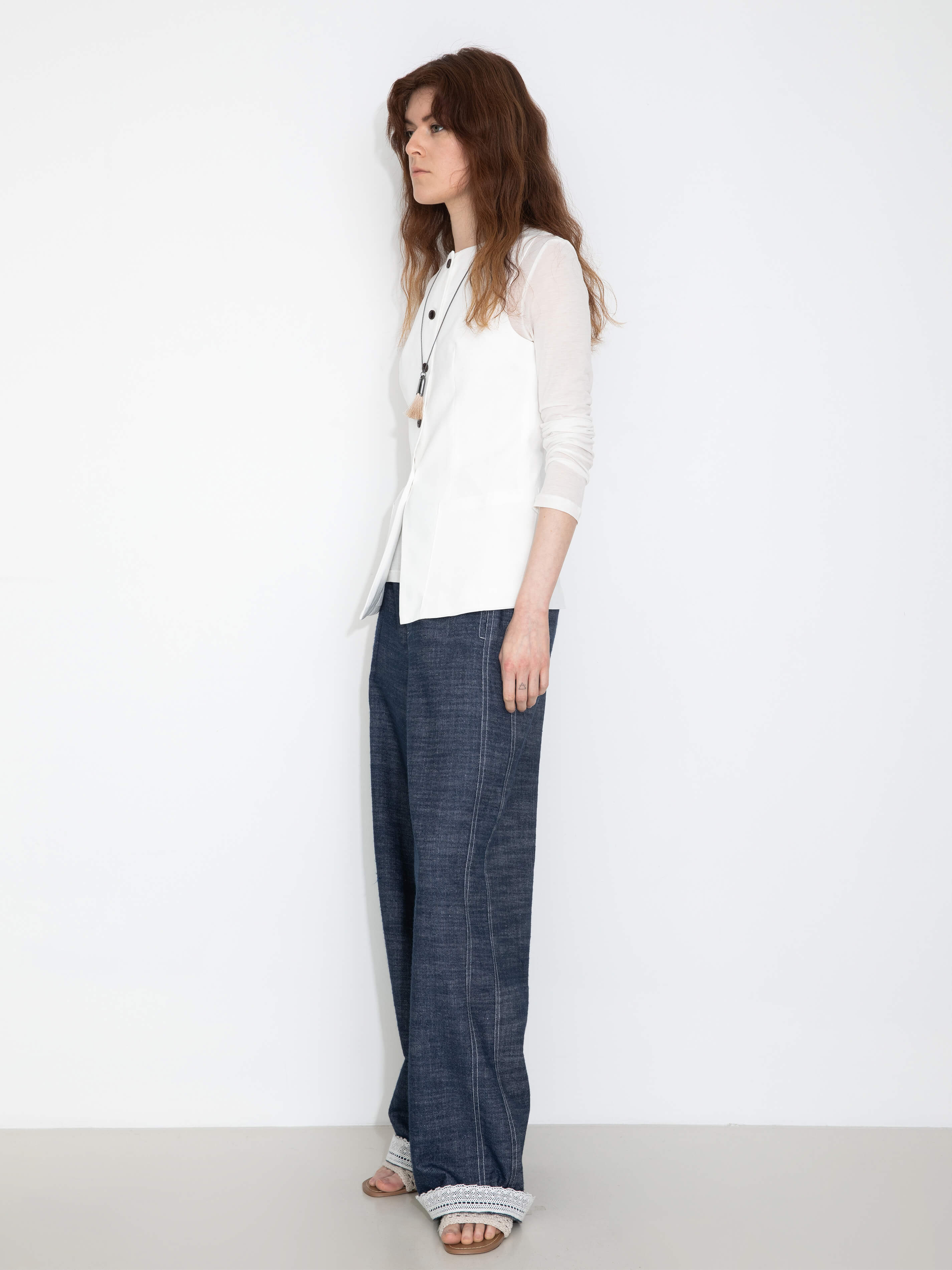 Fitted Buttoned Round Neck Vest-6