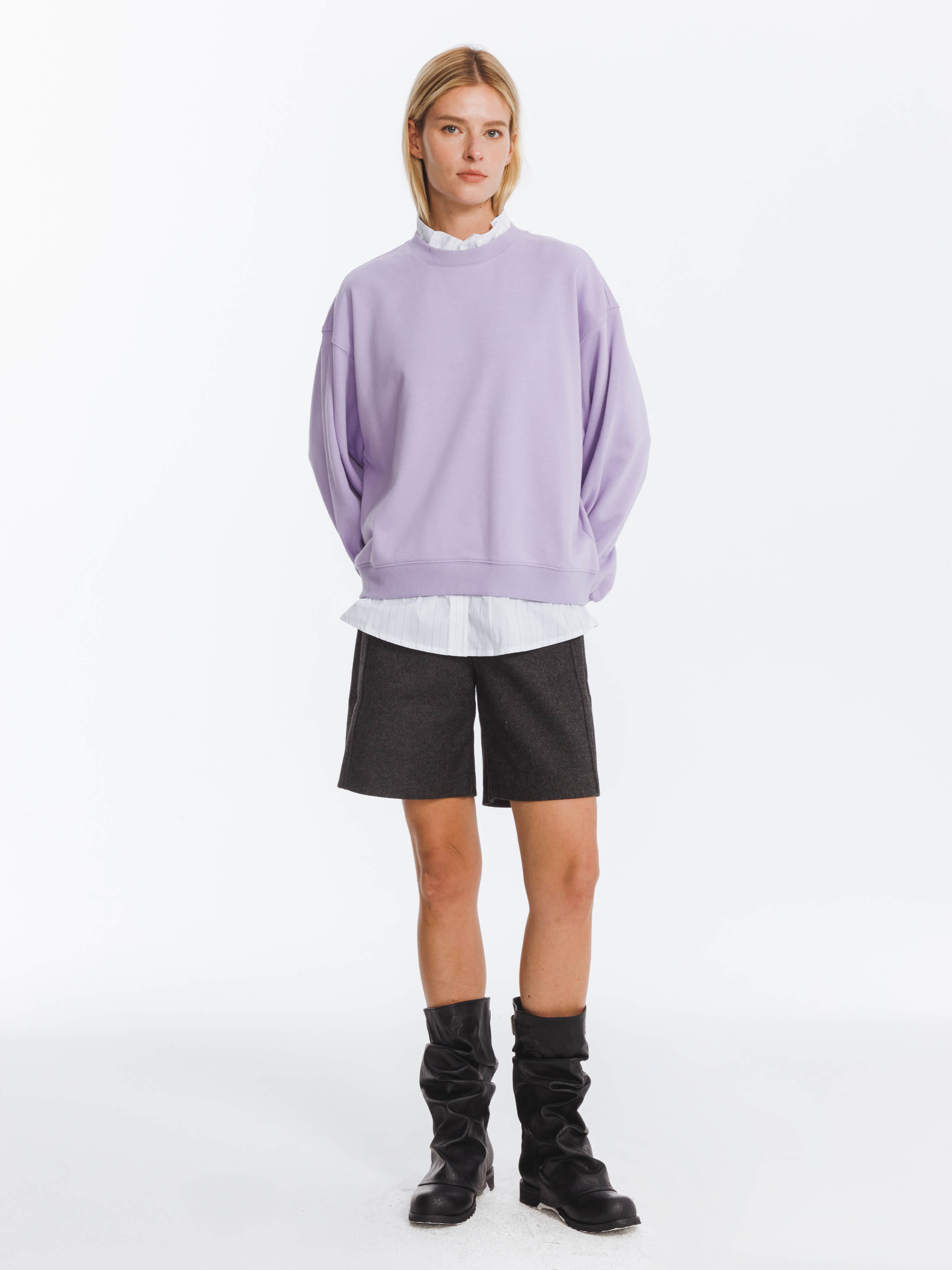 Oversized Sweatshirt with Cotton Blend-5
