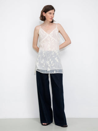 3D Crochet Floral V-Neck Cami Top