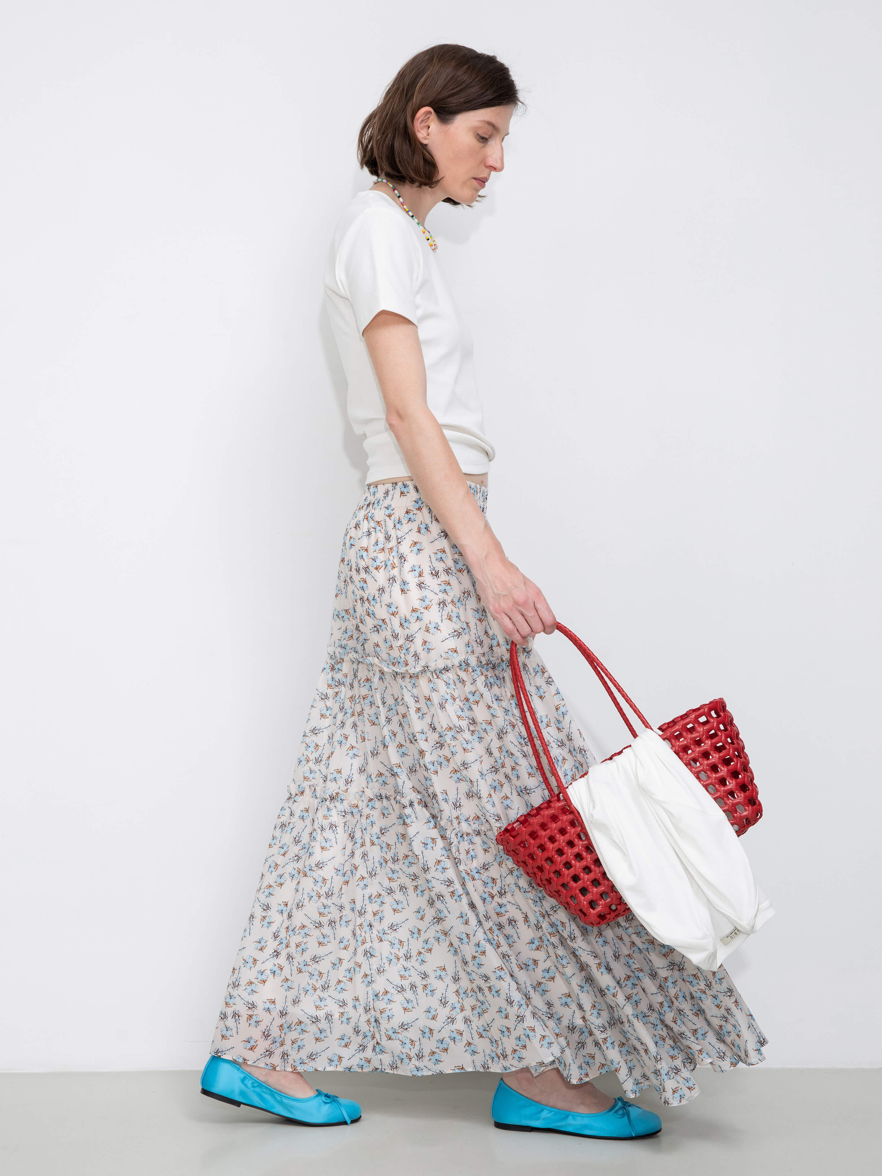 Floral Print Maxi Skirt-5