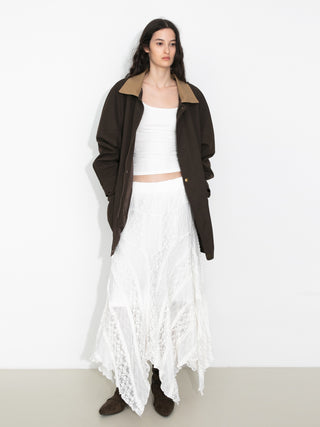 Cropped Faux Suede Jacket with Contrast Collar