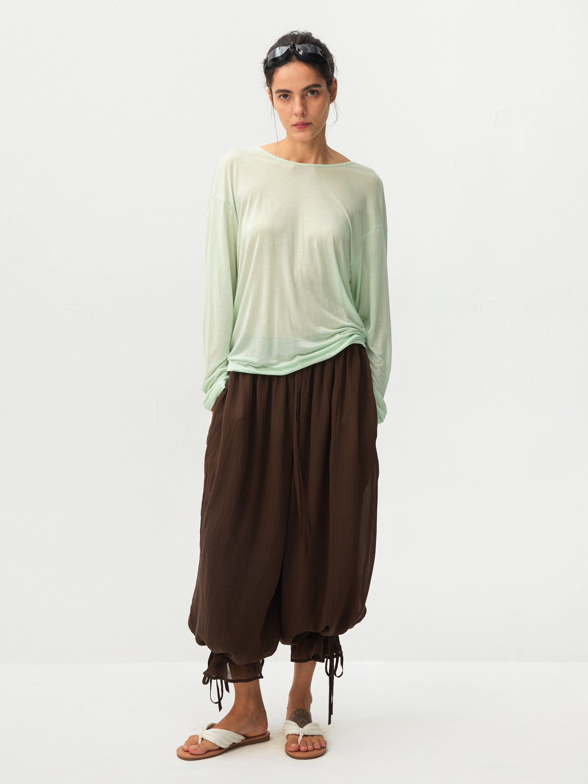 CUBIC Lyocell Sheer Open-Back Top-5