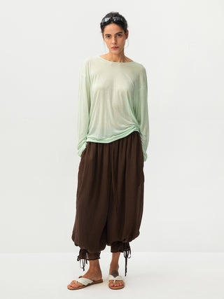 CUBIC Lyocell Sheer Open-Back Top