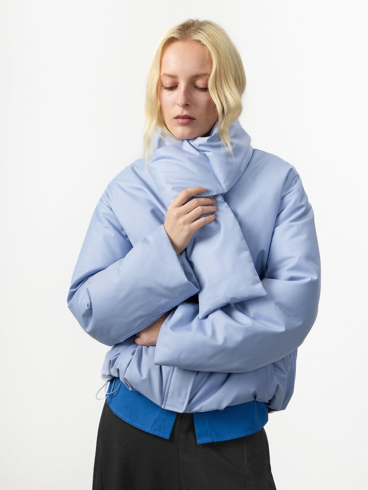 CUBIC Detachable Scarf Puffer Down Jacket-5