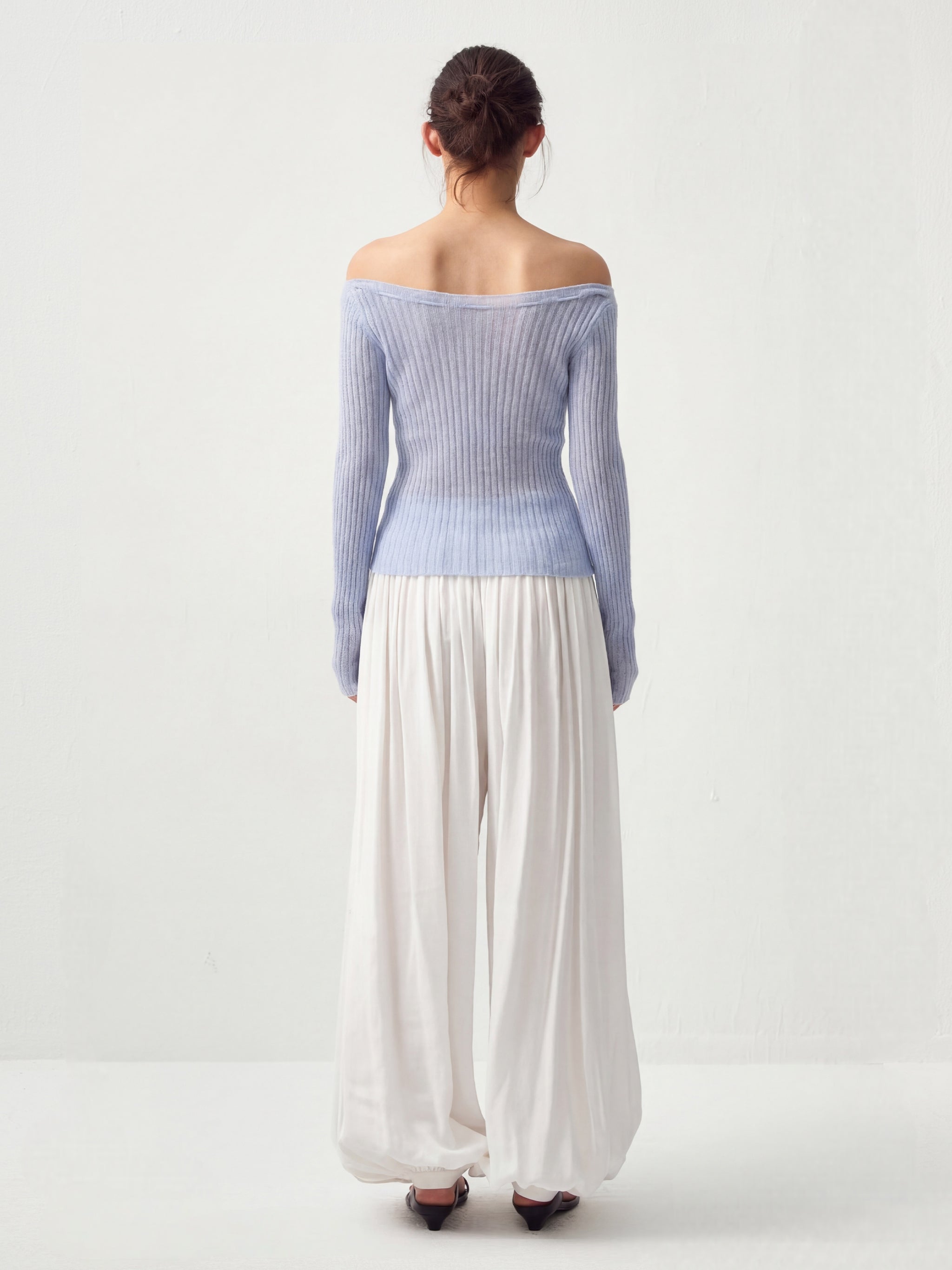 CUBIC Drawstring Rib Knit Top-7